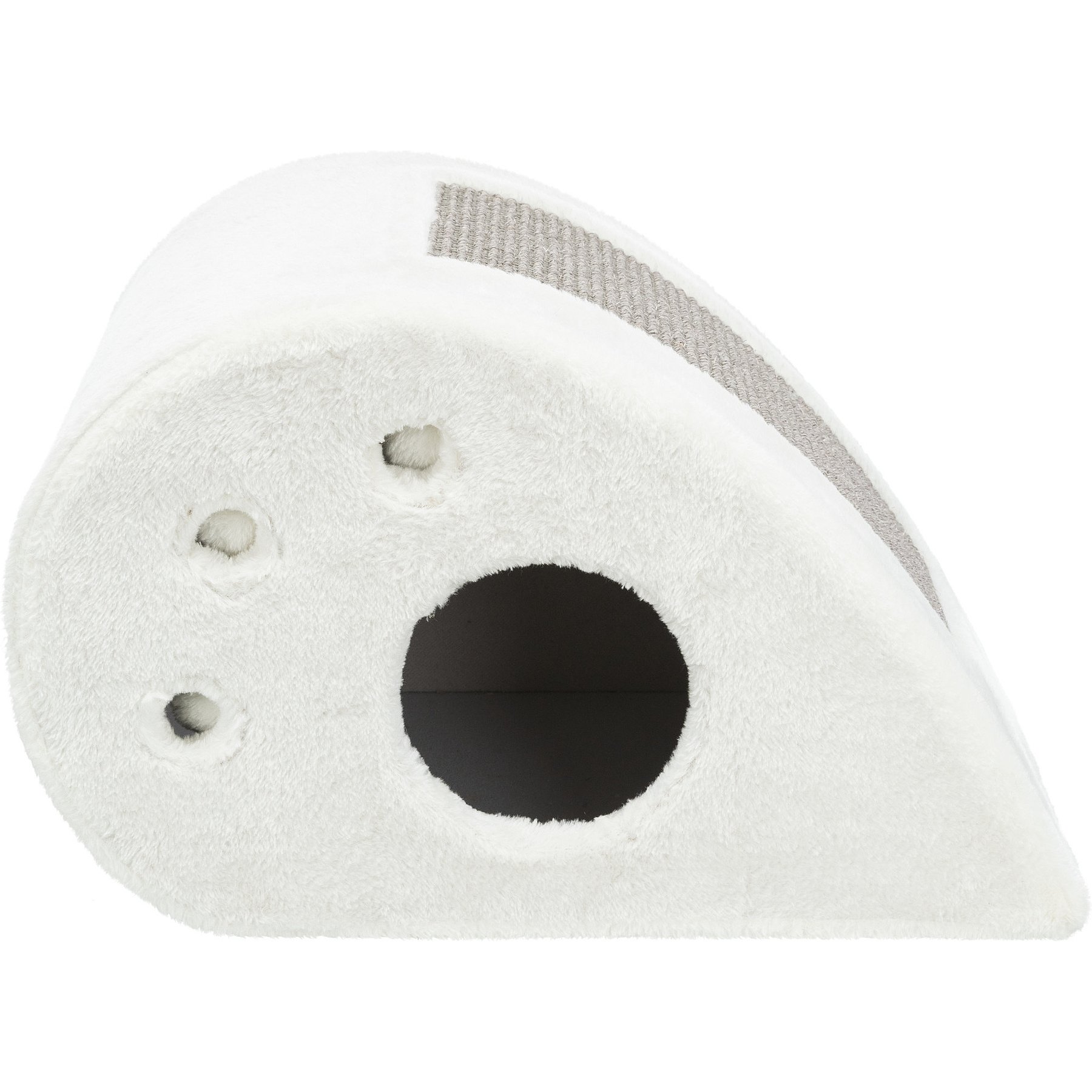 TRIXIE Topi 13-in Plush Carpet Cat Condo, Cream