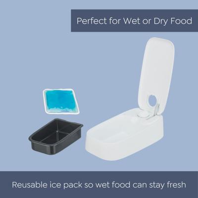 Show full view: TRIXIE TX1 Automatic Cat & Dog Food Dispenser, White slide 3 of 6