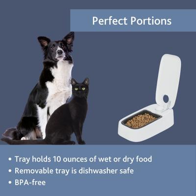 Show full view: TRIXIE TX1 Automatic Cat & Dog Food Dispenser, White slide 5 of 6