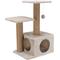 Show in main carousel: TRIXIE Valencia 28-in Plush Cat Tree & Scratching Post with Condo & Cat Toy, Taupe/Brown slide 1 of 11