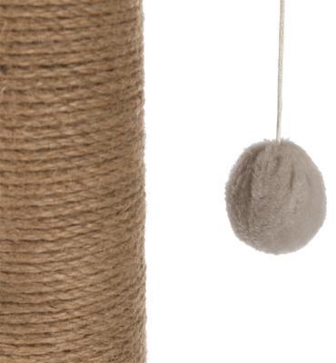 Show full view: TRIXIE Valencia 28-in Plush Cat Tree & Scratching Post with Condo & Cat Toy, Taupe/Brown slide 3 of 11