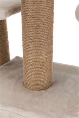 Show full view: TRIXIE Valencia 28-in Plush Cat Tree & Scratching Post with Condo & Cat Toy, Taupe/Brown slide 4 of 11