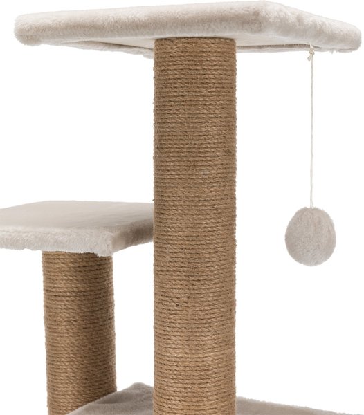 TRIXIE Valencia 28-in Plush Cat Tree & Scratching Post with Condo & Cat Toy