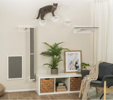Show full view: TRIXIE Wall Mount Cat Scratching Board, Gray/White slide 3 of 6