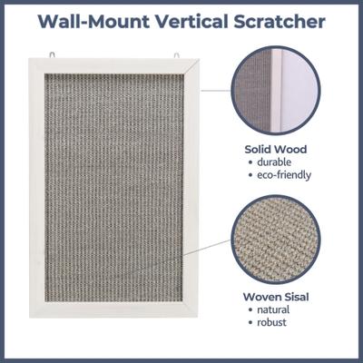 Show full view: TRIXIE Wall Mount Cat Scratching Board, Gray/White slide 6 of 6