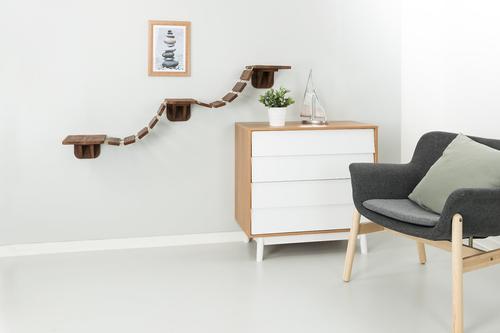 Show full view: TRIXIE Wall Mounted Cat Bridge, Espresso Brown slide 3 of 5