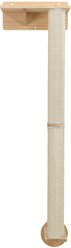 TRIXIE Wall Set 1 - Wall Mount Cat Scratching Post with Perch, Natural & White slide 2 of 5