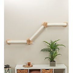 TRIXIE Wall Set 2 - Wall Mount & 3 Scratching Posts Cat Furniture, Natural & White