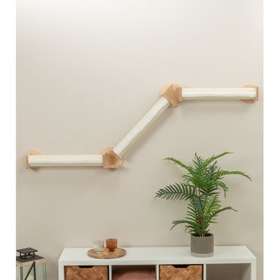 TRIXIE TRIXIE Wall Set 2 - Wall Mount & 3 Scratching Posts Cat Furniture, Natural & White