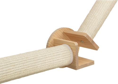 Show full view: TRIXIE Wall Set 2 - Wall Mount & 3 Scratching Posts Cat Furniture, Natural & White slide 4 of 6