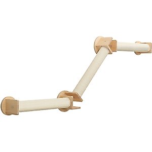 TRIXIE Wall Set 2 - Wall Mount & 3 Scratching Posts Cat Furniture, Natural & White