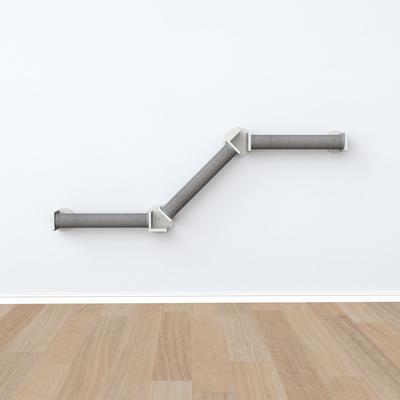 Show full view: TRIXIE Wall Set 2 - Wall Mount & 3 Scratching Posts Cat Furniture, White & Gray slide 2 of 4