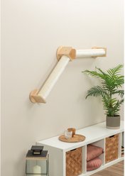 TRIXIE Wall Set 4 - Wall Mount & 2 Scratching Posts Cat Furniture, Natural & White