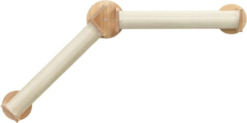 Show full view: TRIXIE Wall Set 4 - Wall Mount & 2 Scratching Posts Cat Furniture, Natural & White slide 2 of 8