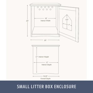 TRIXIE Wooden Cat Home & Litter Box Cover, Gray