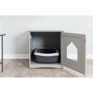 TRIXIE Wooden Cat Home & Litter Box Cover, Gray