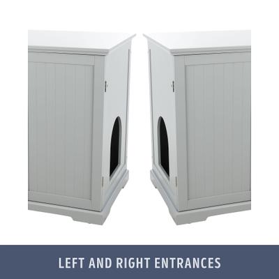 Show full view: TRIXIE Wooden Cat Litter Box Enclosure, X-Large, Gray slide 9 of 10