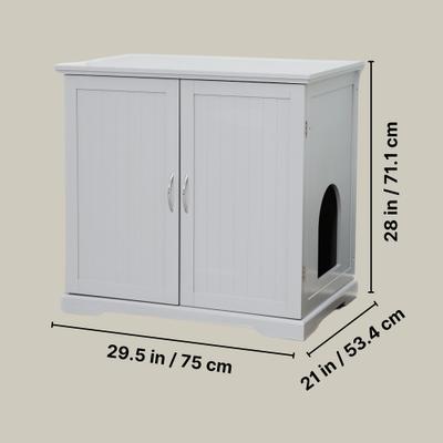Show full view: TRIXIE Wooden Cat Litter Box Enclosure, X-Large, Gray slide 5 of 10