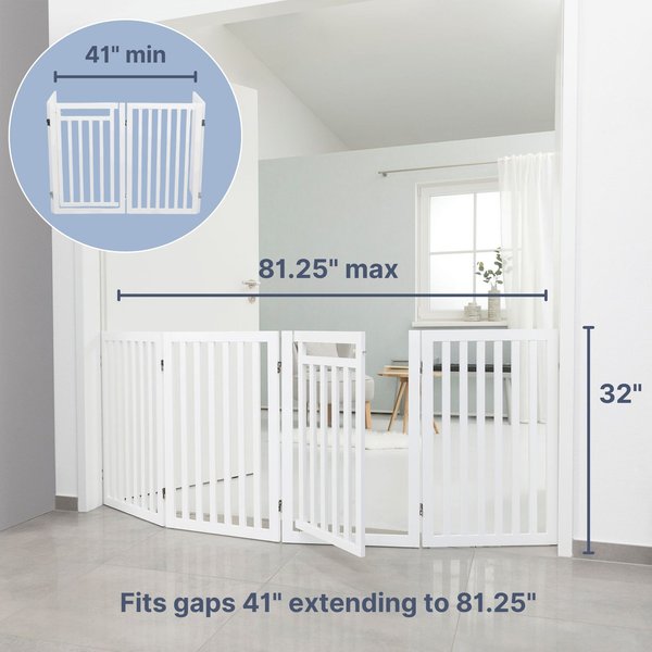 Show full view: TRIXIE Wooden Dog Gate, 63-in, White slide 2 of 7