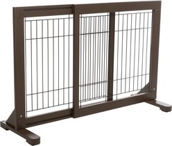 TRIXIE Wooden Freestanding Dog Gate, 43-in, Espresso Brown slide 1 of 6