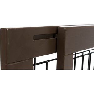 TRIXIE Wooden Freestanding Dog Gate, 43-in, Espresso Brown