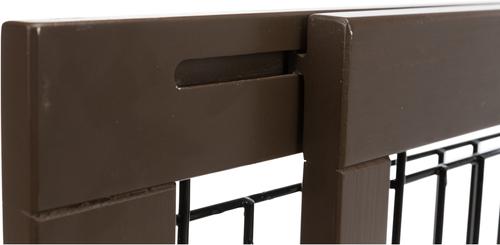 Show full view: TRIXIE Wooden Freestanding Dog Gate, 43-in, Espresso Brown slide 7 of 8