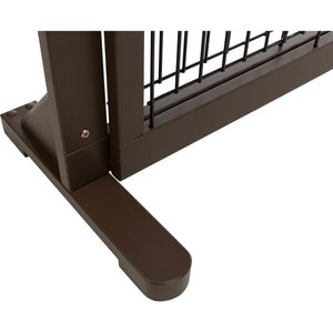 TRIXIE Wooden Freestanding Dog Gate, 43-in, Espresso Brown