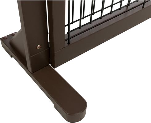 Show full view: TRIXIE Wooden Freestanding Dog Gate, 43-in, Espresso Brown slide 6 of 8
