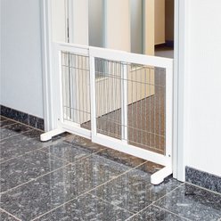 TRIXIE Wooden Freestanding Dog Gate, 43-in, White slide 2 of 7