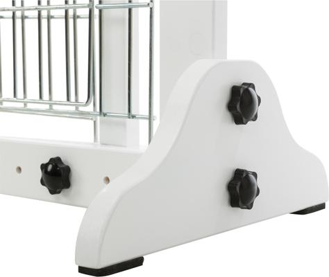 Show full view: TRIXIE Wooden Freestanding Pet Gate with Door, White slide 6 of 7