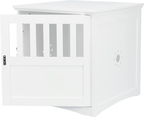 Show full view: TRIXIE Wooden Single Door Furniture Style Dog Crate, White, 19 inch slide 2 of 4