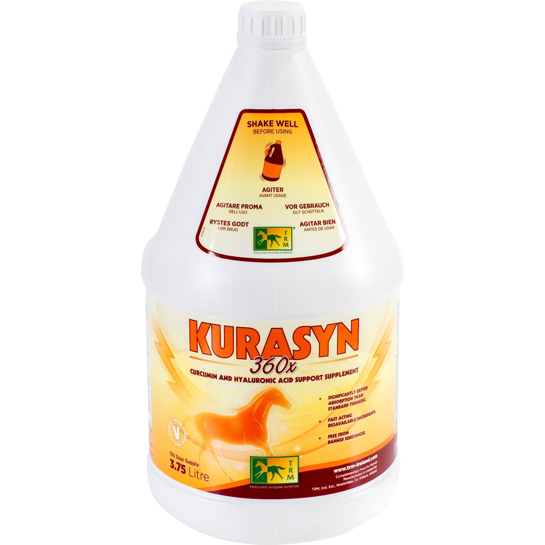 TRM Kurasyn 360x Hip & Joint Support Liquid Horse Supplement, 3.75-L bottle
