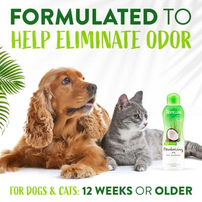 Show full view: TropiClean Deodorizing Aloe & Coconut Shampoo, 20-fl oz bottle + Lime & Coconut Deodorizing Dog & Cat Spray, 8-fl oz bottle slide 3 of 9