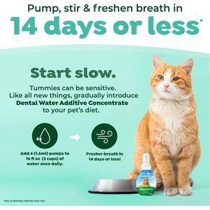 TropiClean Drops Cat Dental Water Additive, 2.2-fl oz bottle