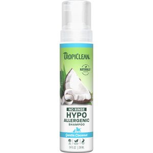 TropiClean Dry No Rinse Waterless Hypo Allergenic Dog & Cat Shampoo, 7.4-fl oz bottle