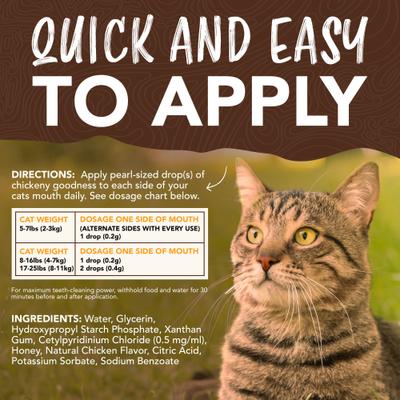 Show full view: TropiClean Enticers Honey Marinated Chicken Flavor Cat Teeth Cleaning Gel, 2-oz tube slide 9 of 11