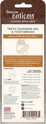 TropiClean Enticers Peanut Butter & Honey Flavored Toothpaste Small & Medium Dog Tooth Brushing Kit, 2-oz tube slide 2 of 8