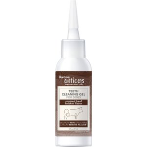 TropiClean Enticers Smoked Beef Brisket Flavor Dog Teeth Cleaning Gel, 2-oz tube