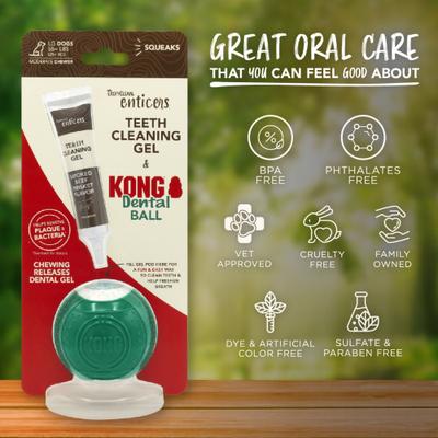 Show full view: TropiClean Enticers Smoked Beef Brisket Flavored Toothpaste + KONG Dental Ball Kit for Large Dogs slide 9 of 10