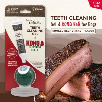 Show full view: TropiClean Enticers Smoked Beef Brisket Flavored Toothpaste + KONG Dental Ball Kit for Medium Dogs slide 4 of 9