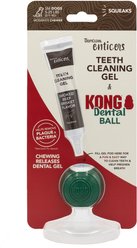 TropiClean Enticers Smoked Beef Brisket Flavored Toothpaste + KONG Dental Ball Kit for Small Dogs