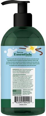 Show full view: TropiClean Essentials Hypoallergenic Goat's Milk Dog Shampoo, 16-fl oz bottle slide 2 of 9