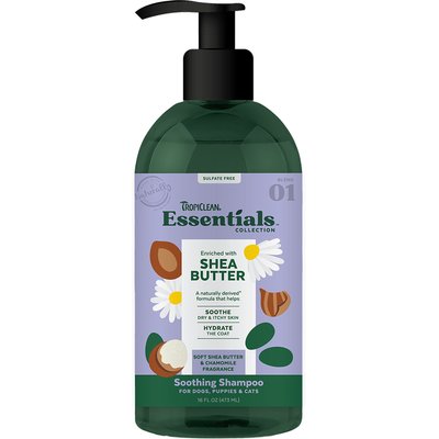 TropiClean TropiClean Essentials Soothing Shea Butter Dog Shampoo, 16-fl oz bottle