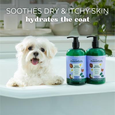 Show full view: TropiClean Essentials Soothing Shea Butter Dog Shampoo, 16-fl oz bottle slide 3 of 7
