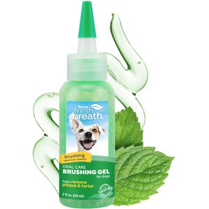 TropiClean Fresh Breath Brushing Dog Dental Gel, 2-fl oz bottle