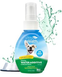 TropiClean Fresh Breath Drops Dog Dental Water Additive, 2.2oz bottle