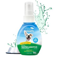 TropiClean Fresh Breath Drops Dog Dental Water Additive, 2.2oz bottle