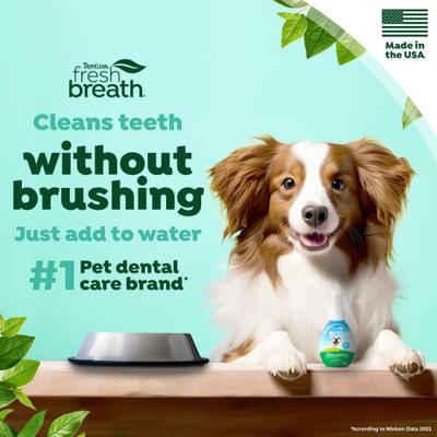 Show full view: TropiClean Fresh Breath Drops Dog Dental Water Additive, 2.2oz bottle slide 4 of 11