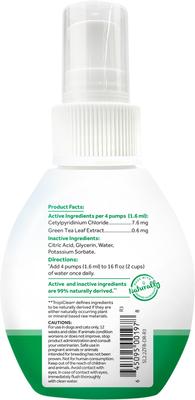 Show full view: TropiClean Fresh Breath Drops Dog Dental Water Additive, 2.2oz bottle slide 3 of 11