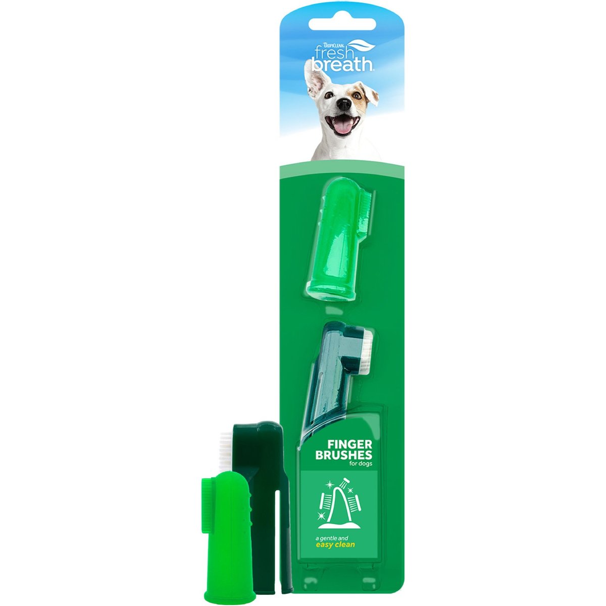 TropiClean Fresh Breath Finger Brush Dog Toothbrush, 2 count